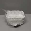 MaxGear 3 Pack Plastic Storage Bins, White Medium Size, Polypropylene Material, Lacquered Finish