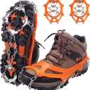 WIN.MAX Crampons for Shoes, Traction Cleats Ice Snow Grips with 19 Stainless Steel Spikes, Shoe Talons Anti - Slip Boots Spikes for Walking, Jogging, Climbing and Hiking (X-Large)