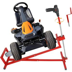 Riding Lawn Mower Lift Jack Telescopic Maintenance Jack with 882 Lbs Weight Capacity, Lawn Mower Lift for Lawn mowers and Garden Tractors with Manual Handle