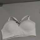 Popilush Bras for Women No Underwire Supportive Push Up Bralettes Wireless Full Coverage Bras for Large Breasts (White) L