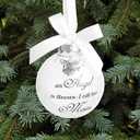 Christmas Memorial Feather Ball Angel Ornament I Have an Angel in Heaven I Call Her Mom Family Memorial Loss of Loved One Hanging Pendant Xmas Tree Dcor