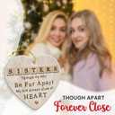 3 x Sister Christmas Ornament 2025 - Xmas Gifts for Sisters Far Away on Birthday, Unique Bestie Soul Sister Gifts for Women, Cute Friendship Ornament for Christmas Tree Decorations