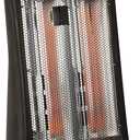 BLACK+DECKER Infrared Radiant Quartz Tower Heater, 1500W Space Heater with Adjustable Thermostat, Portable Heater with 2 Settings, Personal Heater for Home and Office, BHTI06, Black