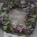 Sggvecsy Purple Daisy Wreath 24 Inch Spring Summer Wreath with Fake Silk Floral Green Eucalyptus Leaves and Lavender for Front Door Window Wall Wedding Farmhouse Festival Decor
