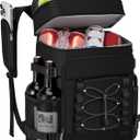 Cooler Backpack - 40 Cans Insulated Backpack Cooler for Men & Women, Portable 2 Leak Proof Compartments Coolers Bag for Picnic, Lunch, Hiking, BBQ Camping and Beach - MIYCOO (Black)