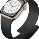 Magnetic Silicone Watch Band Compatible with Apple Watch Bands for Women 40mm 41mm 42mm 38mm, Soft Sport Strong Magnet Strap for iWatch Ultra 3 2 1 Series 11 10 9 8 7 6 5 4 SE 3 2 1 (Black)