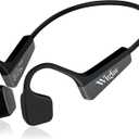 Bone Conduction Headphones Premium Open-Ear Wireless Bluetooth Sport Headphones with Microphones, Sweatproof Waterproof Wireless Earphones for Running, Gym, Hiking, Cycling