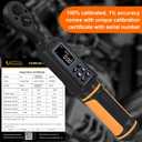 Digital Torque Wrench 3/8" Drive, 0.66-44.29Ft.lbs/0.9-60Nm Range, Electric Torque Wrench with Dual Direction Ratchet, 1% Accuracy with Vibration, Buzzer and LED Alert