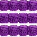 Timgle 12 Skeins Chunky Chenille Yarn for Crocheting, 552 Yards Bulky Purple Thick Fluffy Yarns Soft Velvet Plush Yarn for Hand Knitting Blanket Crafts Project