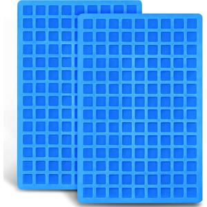 Anaeat 126-Cavity Square Silicone Candy Mold, 2 Pack Non-stick Mini Silicone Chocolate Mold for Homemade Caramels, Jelly, Gummy, Ice Cube, Truffles, Pralines & Ganache - Flexible & Easy to Release
