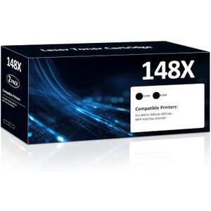 148X W1480X High Yield Toner Cartridges ( 2X 9500 Pages) Compatible 148X 148A W1480A Toner Cartridges with HP Laserjet Pro 4001dw 4001dn 4001n MFP 4101fdw 4101fdn Printer (Black, 2 Pack, with Chip )