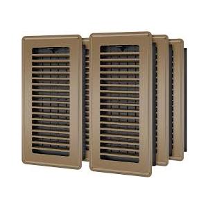 Floor Register 4x10, Floor Vent Covers, Heavy Duty Steel Walkable Floor Vents, for Sidewall and Floor, Brown 10 Pack
