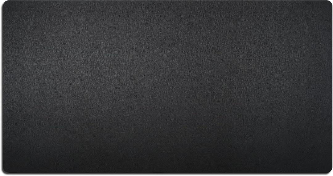 Nekmit Leather Desk Blotter Pad 34 x 17 Inches, Flat, Non-Slip, Waterproof, Black