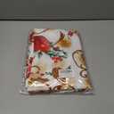 SASTYBALE Christmas Tablecloth Rectangle, Jacquard Fabric Christmas Table Cloth with Poinsettia Flowers, Spillproof Table Cover for Winter Holiday Dinner Decor (Rectangle, 60" x 84")