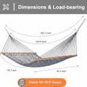 SUNCREAT Outdoor Hammock, 2 Person Hammock with Carrying Bag, Gray