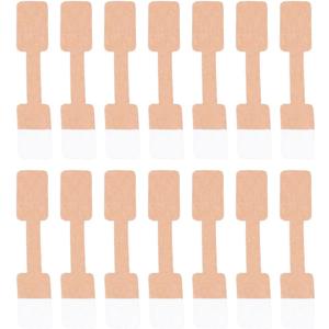 SUPVOX Kraft Paper Labels 300Pcs Blank Adhesive Jewelry Price Tags for Rings Bracelets Necklaces DIY Crafts and Display