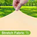 Smiry Round Spandex Tablecloth, Fitted Table Cover for 45"-56" Tables | Elastic Washable Tablecloths, Waterpoof Stretch Picnic Table Cover for Dining, Indoor and Outdoor, Ivory, For Up to 45"-56" Round
