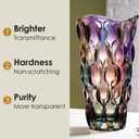 CEMABT Glass Vases for FlowersThickened 3.4 lb Morden vases for Tables Centerpieces, vase for Home Decor, Crystal,Colorful and Clear Rose Large Vases Christmas Day Gifts(Heavy Duty)