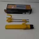 Tevlaphee Steering Wheel Lock - Heavy Duty Antitheft Device and Car Security Lock with Adjustable Locking and 3 Keys - Great Vehicle and Truck Deterrent (Yellow)