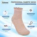 Bulinlulu Womens Diabetic Socks 6 Pairs Non-Binding Neuropathy Socks for Women 6-9 9-11