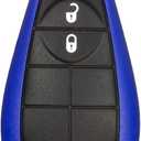 1 New Blue Keyless Entry 3 Buttons Remote Start Car Key Fob Fobik M3N5WY783X, IYZ-C01C 56046707AE for Town Country Dodge Challenger Charger Durango Grand Caravan Journey & Ram