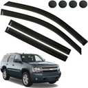Rain Guards for Chevrolet (Chevy) Tahoe/GMC Yukon 2015-2020, Tape-on Side Window Deflectors for Chevrolet Tahoe, Window Visors for Chevrolet Cars, Car Accessories 4 Rain Guards  4 Car Coasters