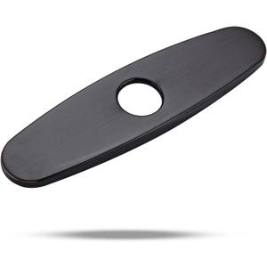 Faucet Escutcheons, Faucet Cover Plate Sink Hole Cover Black for Bathroom or Kitchen Sink Faucet Single Hole Mixer Tap 10 Inch Stainless Steel Black Oil Rubbed Bronze