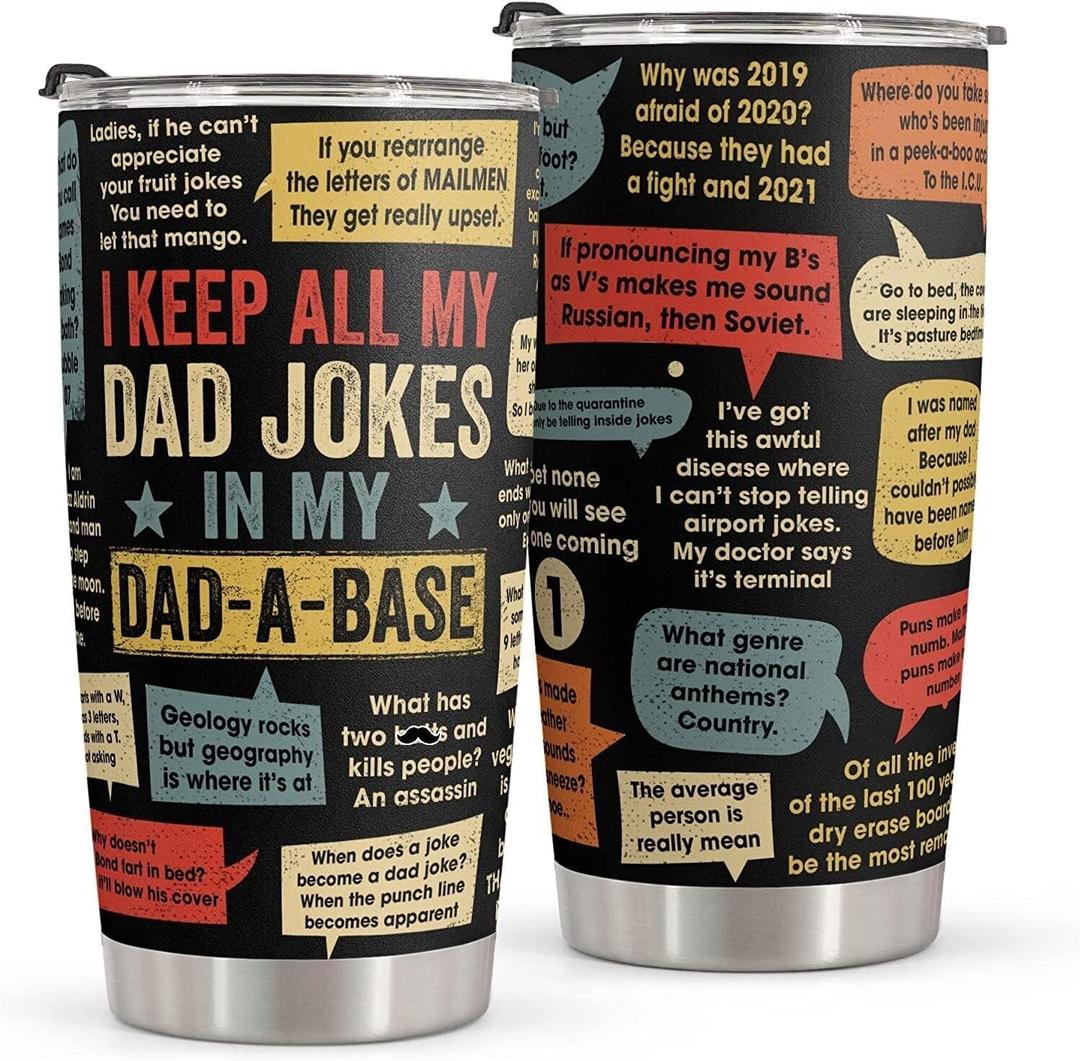 Macorner Gifts For Dad - Stainless Steel Tumbler 20oz - Dad Joke Birthday Gifts for Papa Men Gift - Fathers Day From Daughter Son Wife - Funny Christmas Gift For Men Uncle Brother Grandpa