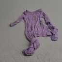 Newborn Baby Knotted Gown, Super Soft Silky Infant Sleeper, Baby Girl Sleep Gown with Mittens, Bow, Clip and Hat Set