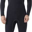 Hevto Men Wetsuits 3/2mm Neoprene Wet Suit Back Front Zip in Cold Water for Surfing Swimming Diving, Medium