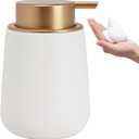 Soap Foaming Dispenser Ceramic with Easy-to-Press Pump Hand Foam Dispenser for Shampoo Bathroom Kitchen Hotel 12 oz