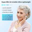 Hearing Aids, Miniature Hearing Amplifiers for Adults Seniors Noise Cancelling, Rechargeable Hearing Aids with Crystal Clear Sound, and LED Power DisplayWhite-Green)