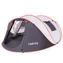 TOBTOS Pop Up Tent 6 Person Double Layer Camping Tent with Vestibule, Automatic Setup Instant Tent Easy Pop Up Tents for Camping Hiking and Outdoor for 2/3/4/5/6 People