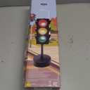 Kicko 11-Inch Traffic Lights Lamp with Base - 4-Mode Color Changing Stop Light Lamp for Kids Bedroom, Party Decoration or Playroom - Battery or USB Powered Mini Lighting - Ideal Traffic Light Decor