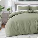Bare Home Bedding Duvet Cover Queen Size - Premium 1800 Super Soft Collection - Lightweight, Cooling - Soft Breathable Bedding Duvet Cover (Queen, Sage)