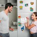 48PCS Fathers Day Crafts for Kids: Make Your Own Father's Gifts Bulk, DIY Coloring Magnets for Father, Magnetic Refrigerator Fridge Cruise Door Decorations(Markers Not Included)