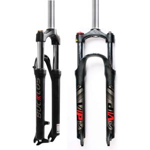 BUCKLOS 26 MTB Suspension Fork Travel 100mm, 28.6mm Straight Tube QR 9mm Crown Lockout Aluminum Alloy XC Mountain Bike Front Forks