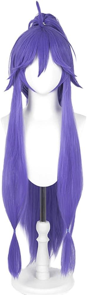 Purple Short Straight Synthetic Hair Anime Halloween Carnival Comic Exhibition Cosplay Hair Natural COS
