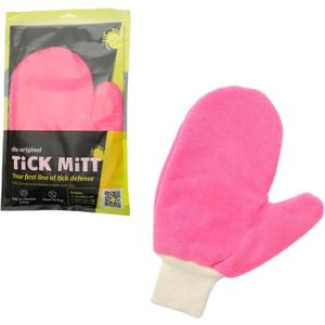 TiCK MiTT Pink Tick Removal Glove for Pets & People: Gently Remove Ticks with Ease - Chemical-Free, Durable, Portable Tick Management Tool for Outdoor Adventures & Everyday Use