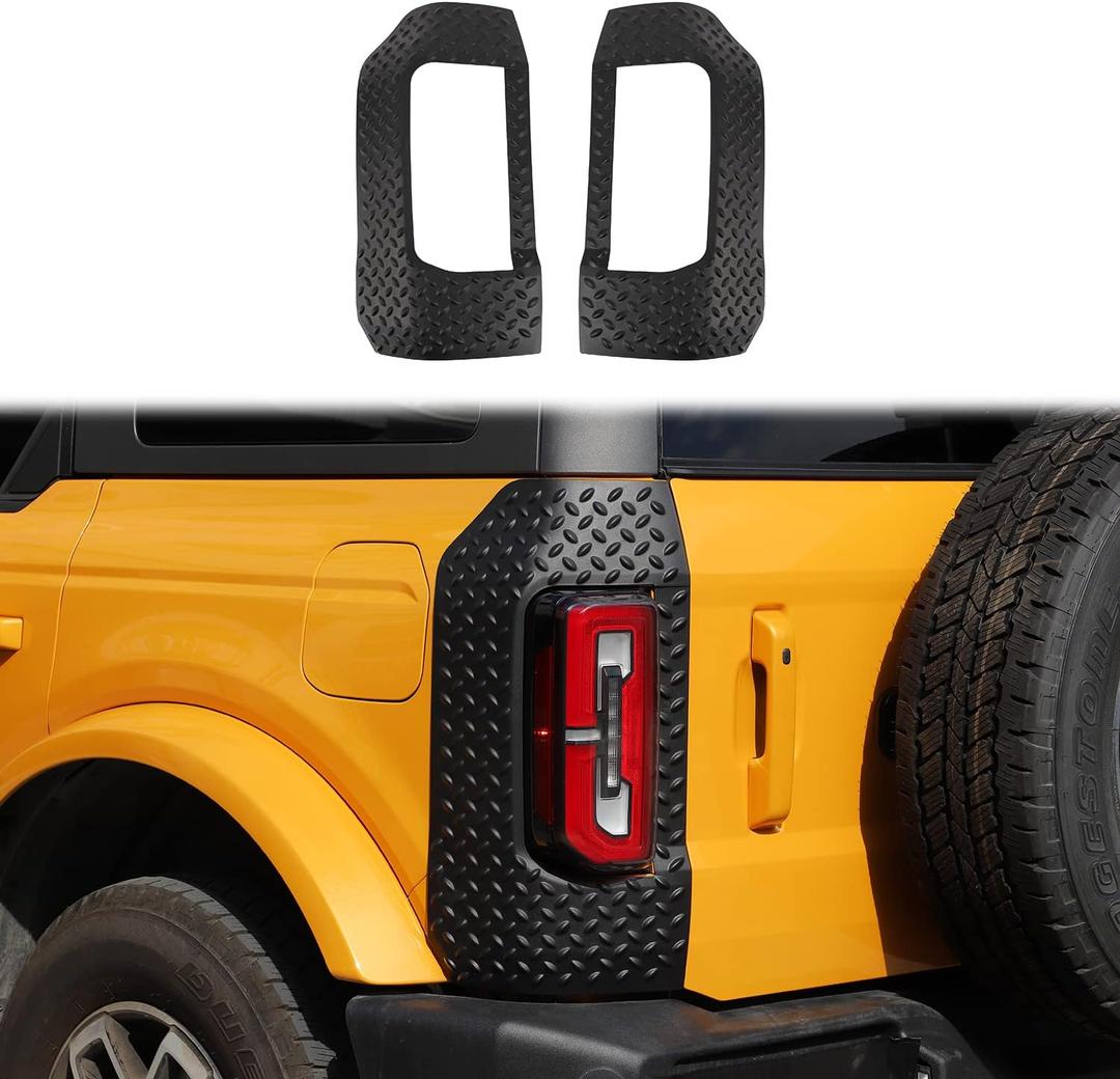 for Bronco Rear Corner Guards Protector for Ford Bronco 2021 2022 2023 2/4 Doors, Anti-Scratch Truck Edge Guards Trims Cover Exterior Accessories 2pcs Black (Not for Sport)
