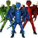 Morph Dragon Costume For Kids, Dragon Wing Costumes For Boys, Halloween Costumes Kids, Boys Halloween Costume (Medium, Blue)