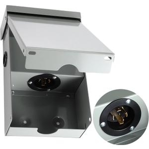 Blulu 30 Amp Power Inlet Box Pre-drilled Generator Inlet Box Compatible with NEMA L14-30p 4-Prong Locking Generator Plug Outdoor Weatherproof 125/250v, 7500w Ready for Houses Emergency Rv Receptacle