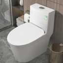 2pcs Toilet Lid Cover, Stretch Velvet Toilet Seat Cover for Bathroom, Ultra Soft Toilet Cover Luxury Velvet Machine Wash, Fits Most Round, Elongated and Oblong Lids, Bathroom Decor, White