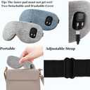 Heated Eye Mask - Heated Eye Masks for Dry Eyes, EyeRelief, Improved Sleep, Washable Eye Heating pad for Travel Removable for Cleaning and 2 Replaceable Shell, 4-Level Timing and Temperature (Gray)