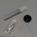 Adjustable Door Stopper, 3.07-4.45in Aluminum Door Stoppers for Bottom of Door, Matte Black Door Stop for Wall with Silicone Tip, Screw & Adhesive Installation