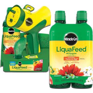 Miracle-Gro LiquaFeed All Purpose Plant Food Advance Starter Kit and Refills Bundle: One Feeder and Five Bottles