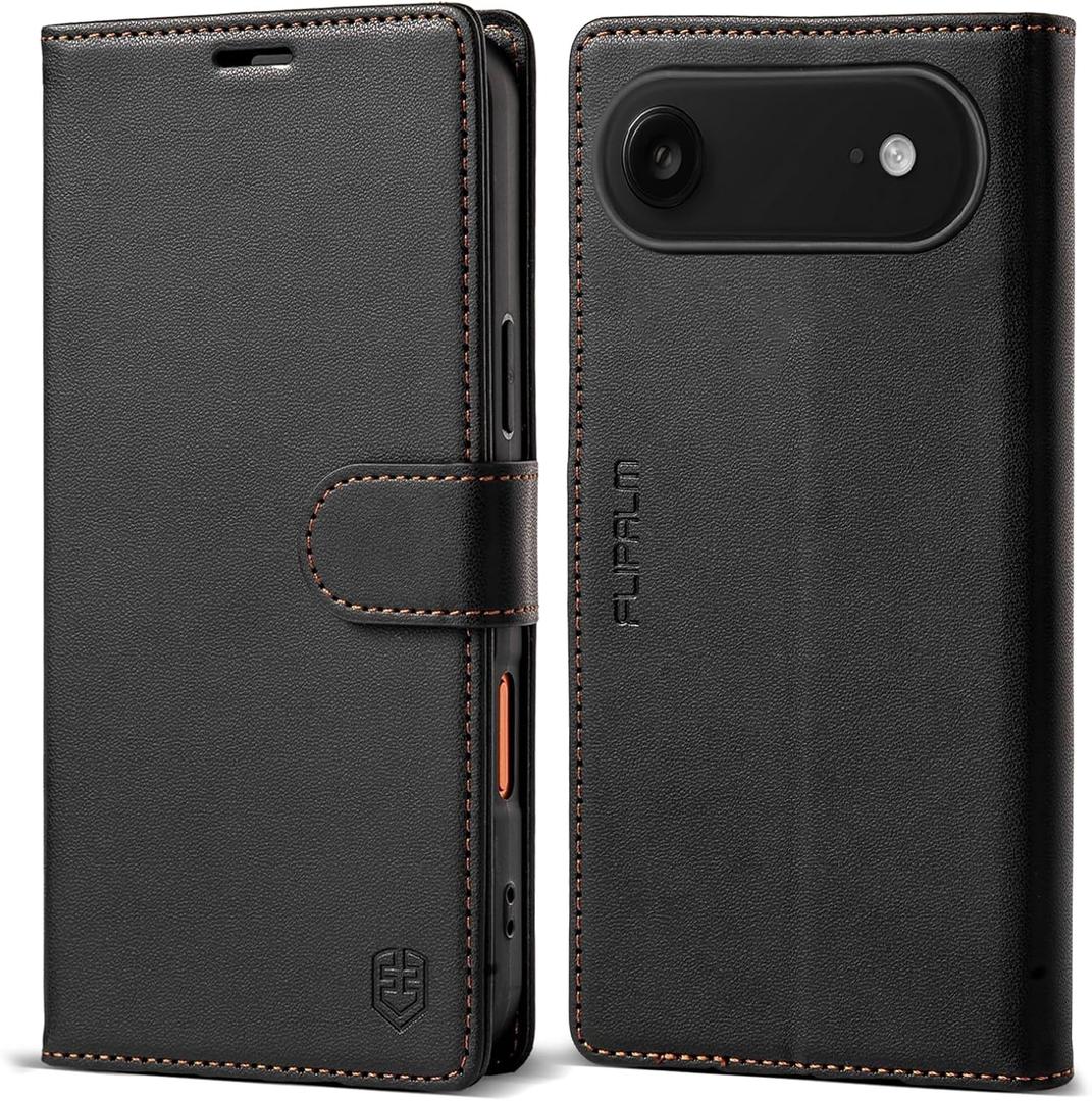 Wallet Case for iPhone 17 Air with Credit Card Holder,PU Leather Folio Flip Kickstand Protective Shockproof Cover for Apple 17 Air Phone Case (Black, for iPhone 17 Air - 6.5'')