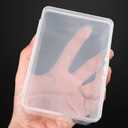 4 x Vicenpal Playing Card Boxes Snaps Closed Clear Plastic Cases Poker Gaming Playing Cards Trading Card Storage Boxes Compatible with MTG TCG 100 Game Cases 4.3 x 2.95 x 2.2 Inches(4 Pcs)