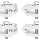 Hromee Mounting Clamps Low Pro for Truck Topper Cover, Cap, Camper and Aluminum Replacement Clamp Assembly for Edge Tonneau Covers 4 Pack