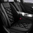 Chezope Car Seat Cushion with Back Support Pillow, Car Seat Cushion for Long Driving, Breathable Car Seat Protector, 1.2'' Thick Memory Foam Design for Pain Relief, Seat Pad for Car SUV Truck (Black)